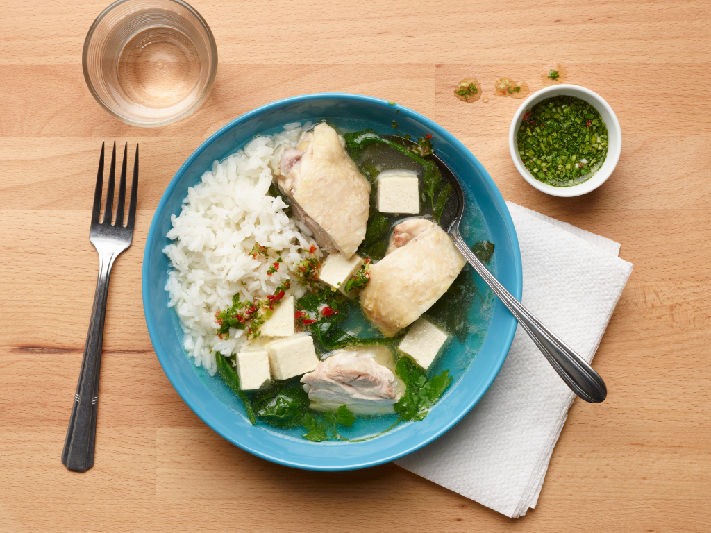 Boiled Chicken with Tofu (Nqaij Qaib Hau)