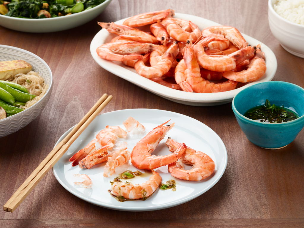 Boiled Shrimp with Dipping Sauce