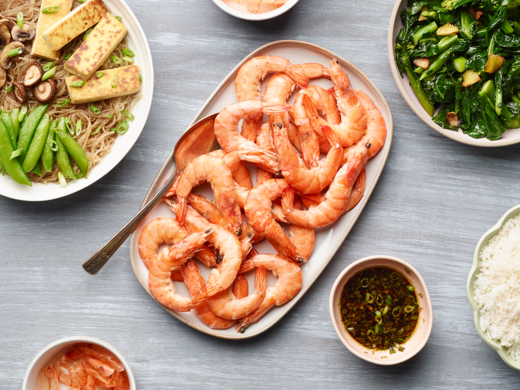 Boiled Shrimp with Dipping Sauce