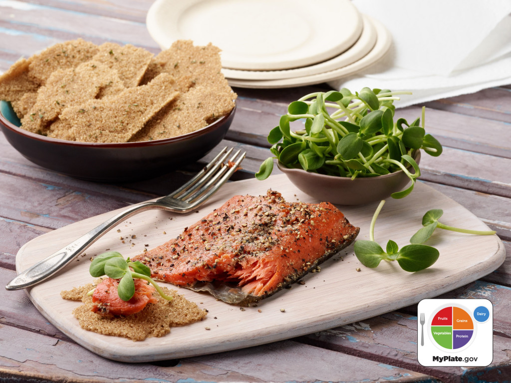 Smoked Salmon with Amaranth Crackers