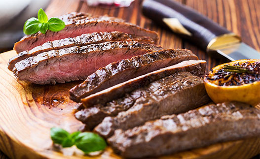 Herb Broiled Beef on a plate