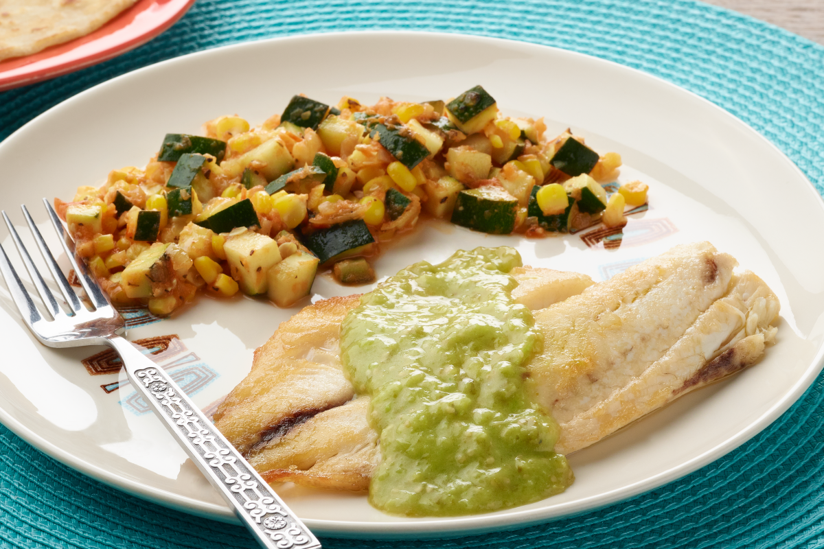 Pan Roasted Tilapia With Tomatillo Salsa