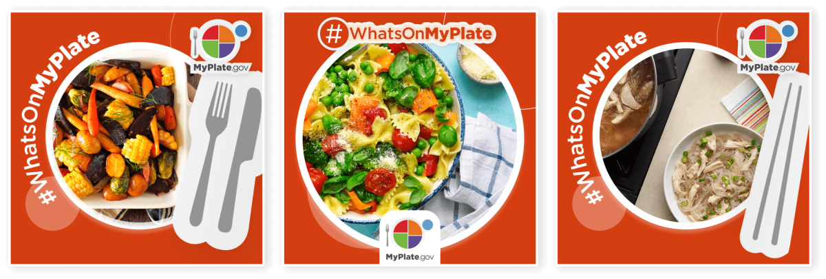 Three examples of using WhatsOnMyPlate Frames