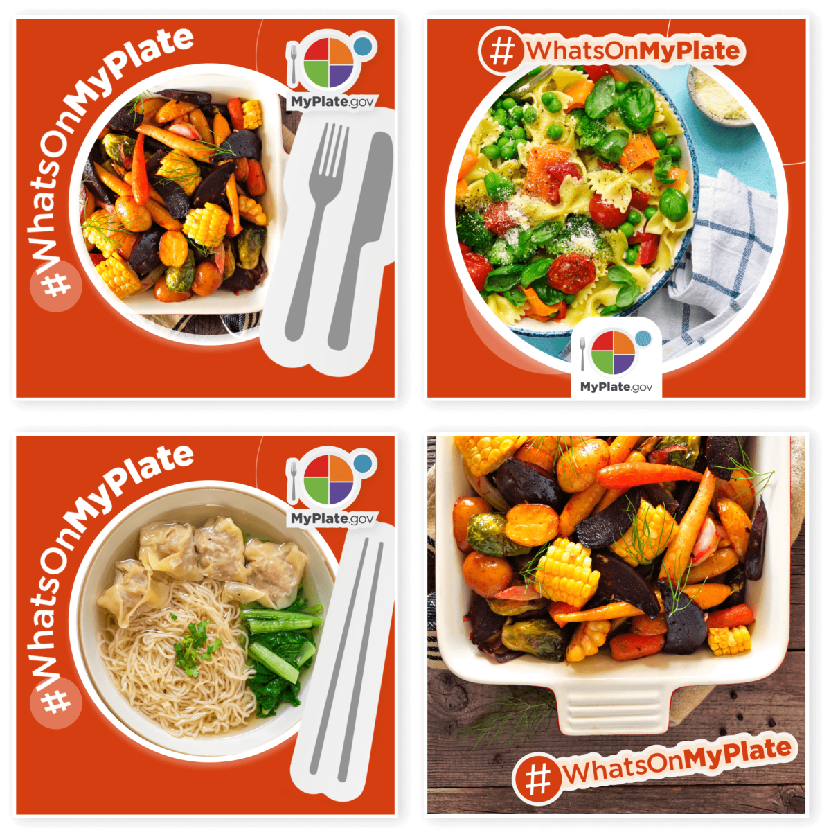 Collage of MyPlate Frames