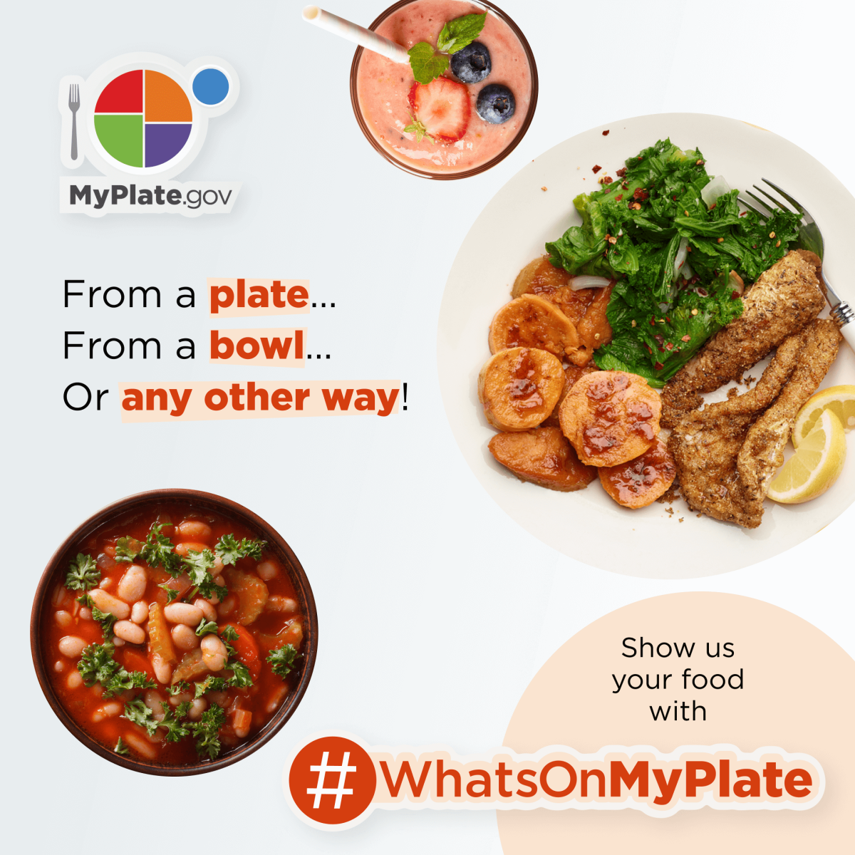 From a plate.. from a table.. or any other way. WhatsOnMyPlate