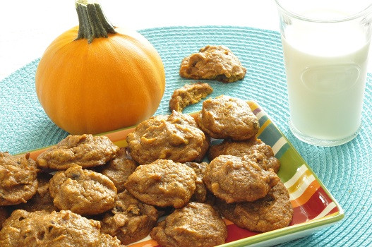 Pumpkin Cookies on a plate