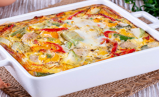 Polenta with Pepper and Cheese in a serving dish
