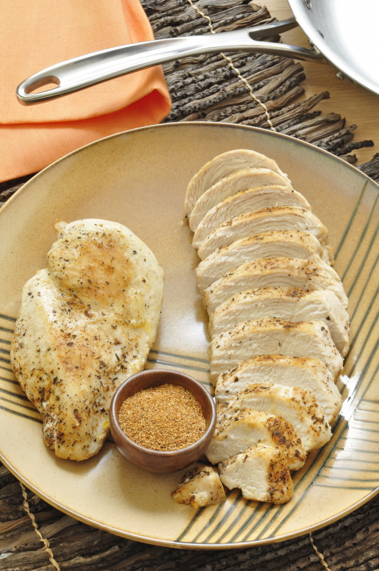 Skillet-Braised Chicken on a plate