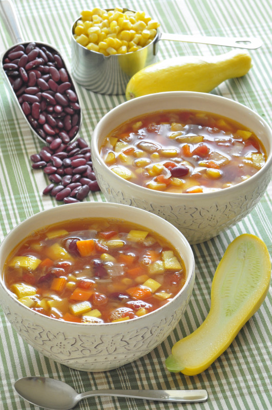 two bowls of soup