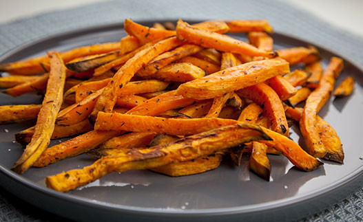 Oven Baked Sweet Potato Fries on a plate