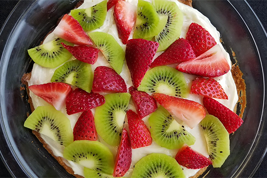 Fruit Pizza on a plate