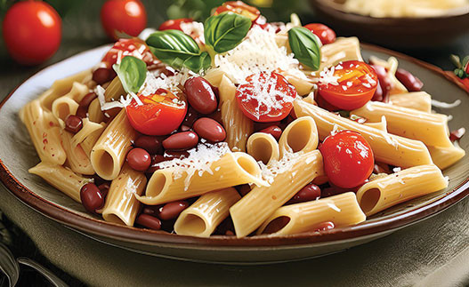 Photo of Tomato Basil and Bean Pasta Salad