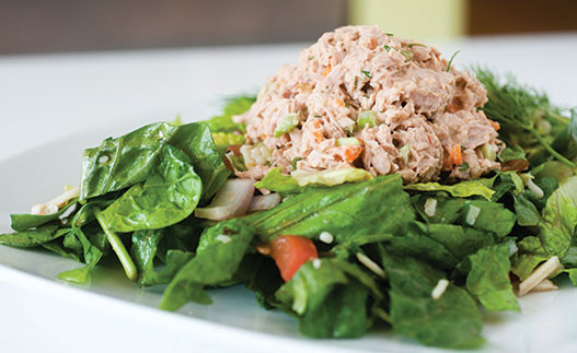 image of Tuna Salad on Greens on a plate