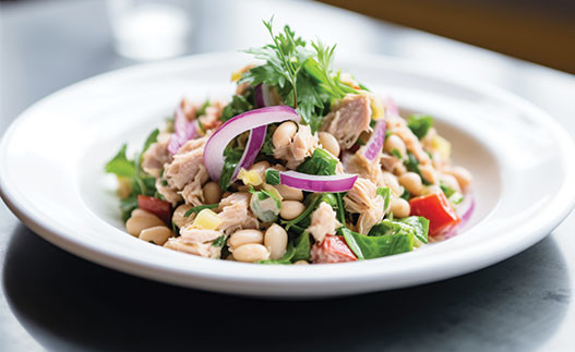 image of Tuna Veggie Antipasto on a plate