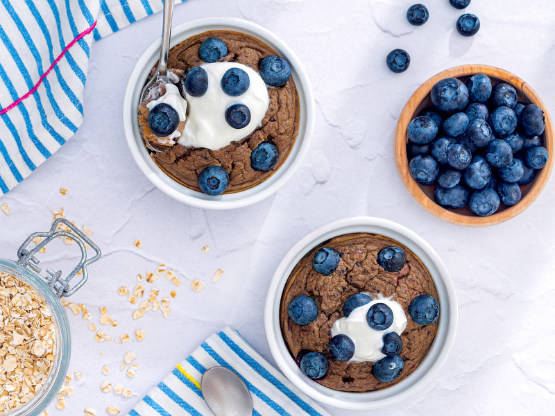 image of Blueberry Baked Oats recipe on a table