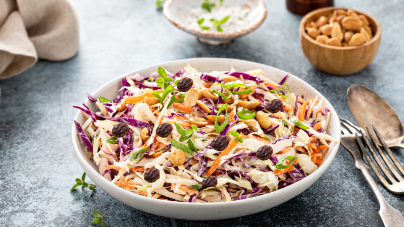 Image of Confetti Slaw recipe in a bowl.