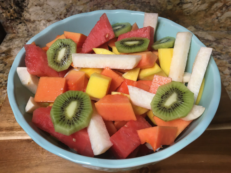 Image of Fruit Salad with Jicama recipe in a bowl.