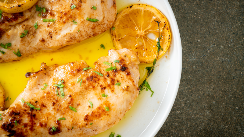 Image of Garlic Stuffed Chicken Recipe on a plate