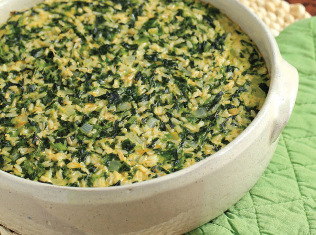 Image of Herbed Spinach Bake recipe in a bowl