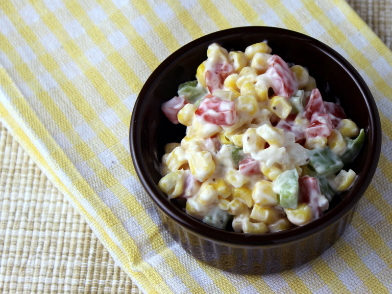 Image of Corn Salad with Fat Free Ranch Dressing recipe in a bowl