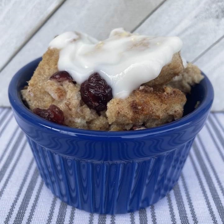 Image of Bread Pudding with Vanilla Sauce recipe in a bowl