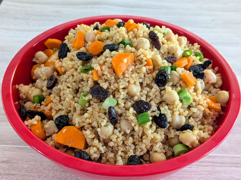 Image of Bulgur Chickpea Salad recipe in a bowl