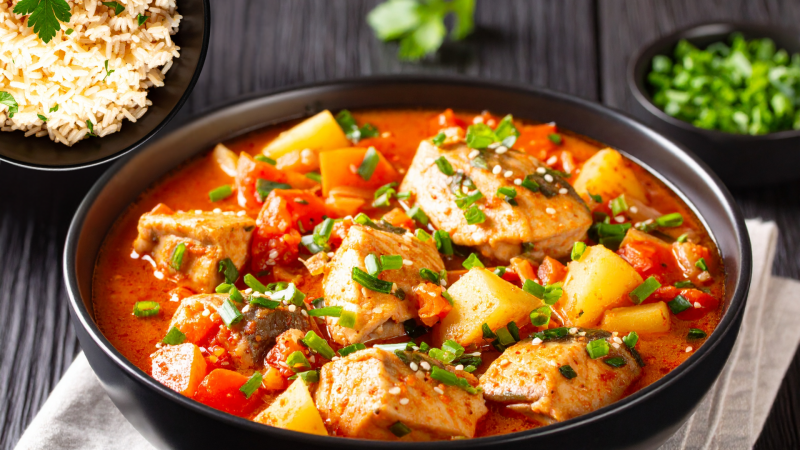 Image of Catfish Stew and Rice recipe in a bowl