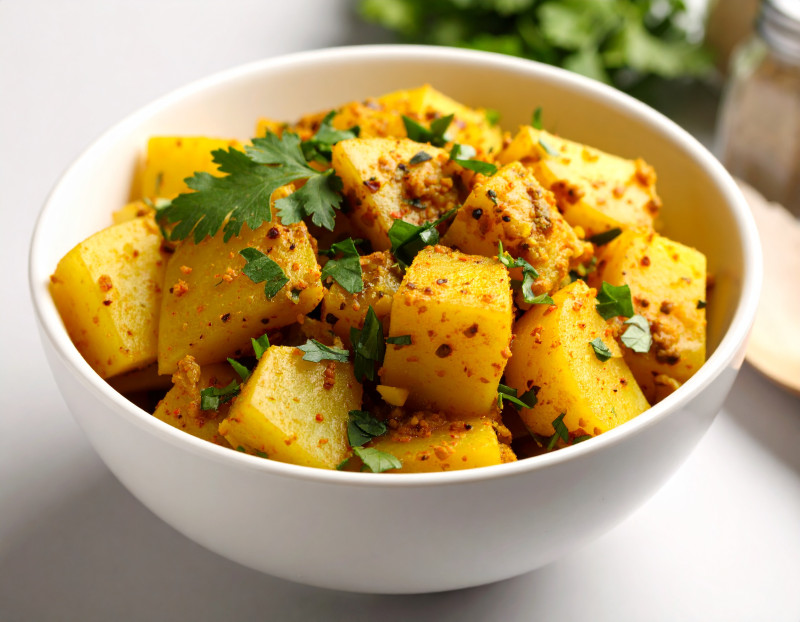 Image of Curried Potatoes recipe in a bowl