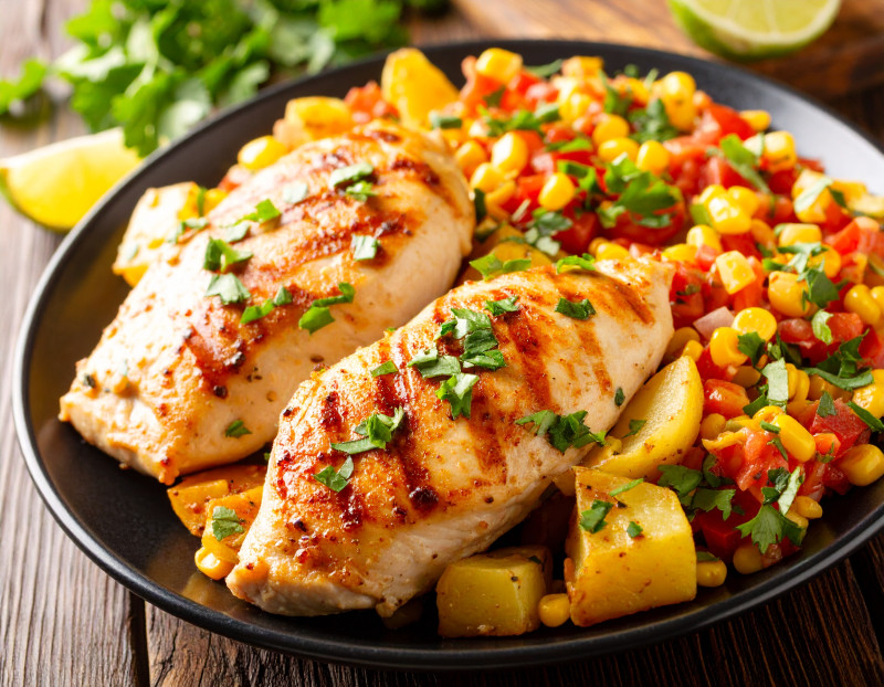 Image of One Pan Potatoes and Chicken recipe on a plate