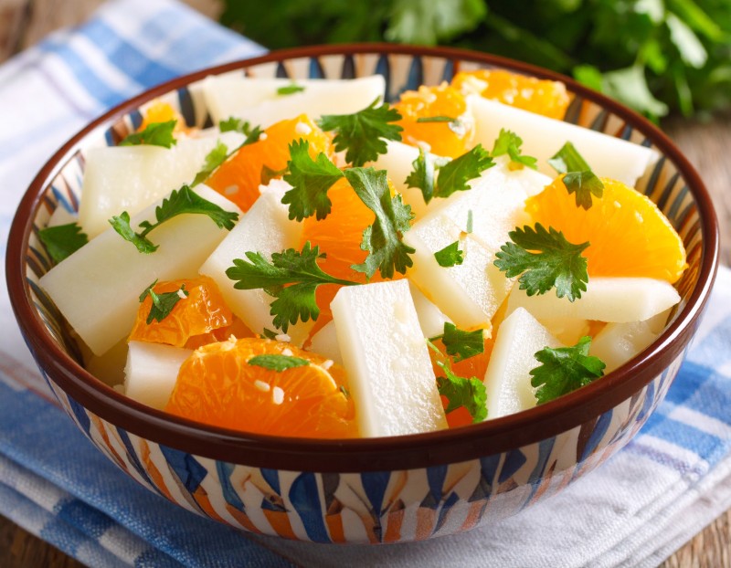 Image of Tangy Jicama Slaw Recipe in a bowl