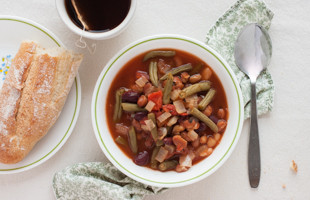 Italian Bean Soup in a bowl