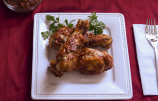 Spicy Southern Barbecued Chicken on a plate