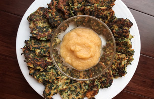 Spinach Potato Pancakes on a plate