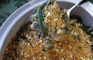 Sarah’s Green Bean Casserole in a serving dish