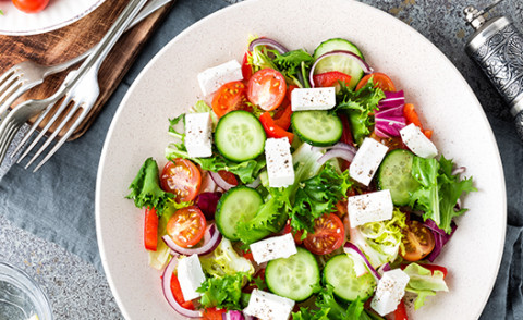 plate of Easy Greek Salad