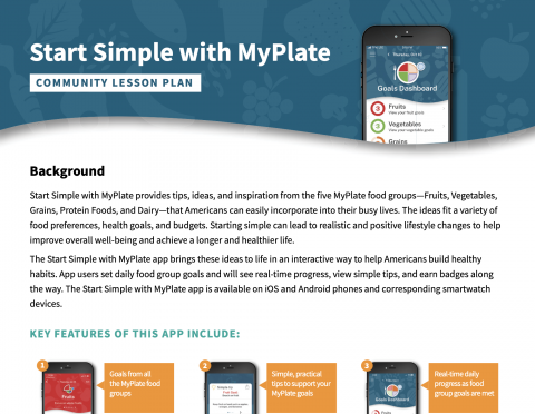 start simple with myplate community lesson plan