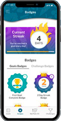 StartSimple with Myplate App earn badges screenshot