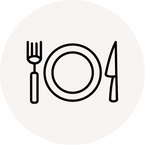 icon of a plate fork and knife