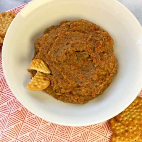 bowl of Eggplant and Pepper Dip