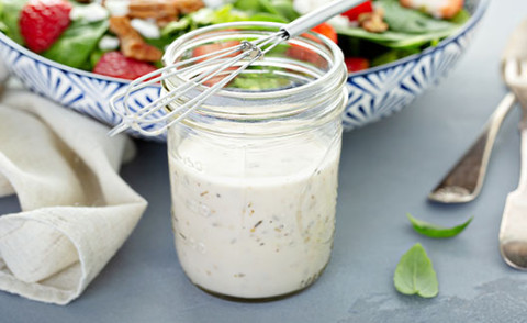 Homemade Ranch Dressing in a jar