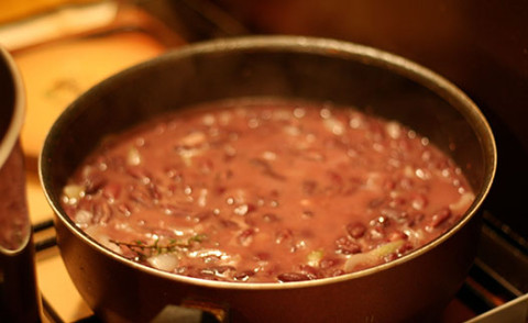 New Orleans Red Beans in a pot