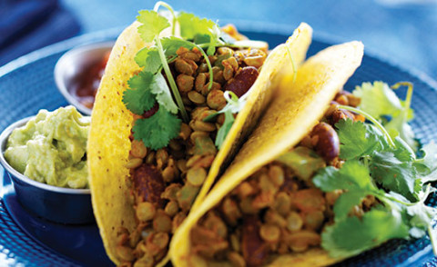 Lentil Tacos on a plate
