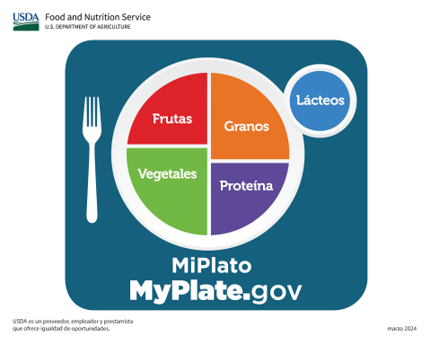 MyPlate Poster - Spanish - Blue 20 inch by 16 inch