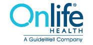 text logo for onlife health a guidewell company