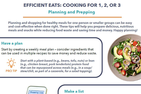 MyPlate Partner Resource: Efficient Eats Planning and Prepping