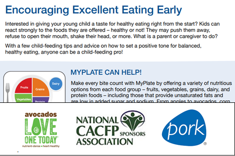 MyPlate Partner Resource Encouraging Excellent Eating Early