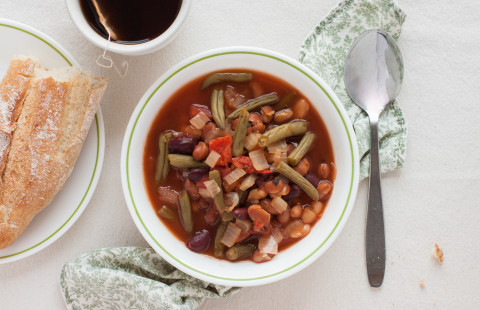 Italian Bean Soup in a bowl