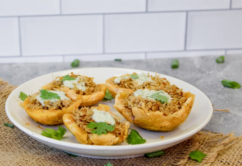 Photo of Plantain Cups with Shredded Chicken | Mofonguitos