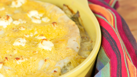 Image of Chicken Tortilla Casserole Recipe in a bowl.