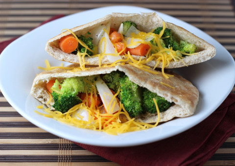 Image of Veggie Stuffed Pita recipe on a plate